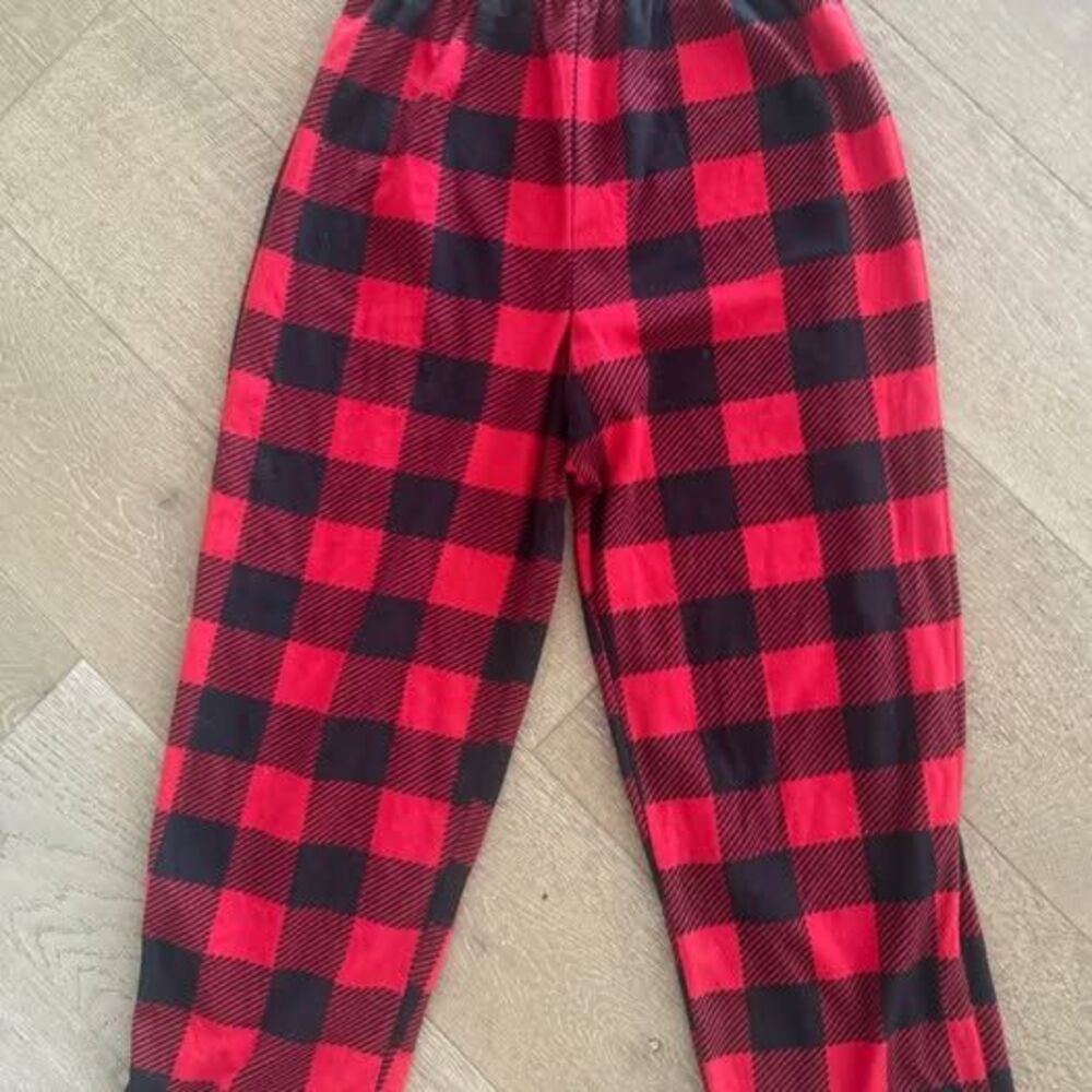 Boys Cuddle Duds Soft Flannel Pajama Pants Red/Black Size XL 14-16